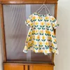 Robes d'été pour filles, motif Floral, décontracté, Style coréen, mignon, manches courtes, petite robe de princesse pour enfants de 2 à 6 ans, 2023