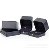Bolsas de jóias marca europeia caixa de armazenamento de luxo couro pingente colar organizador anel de noivado caso embalagem exibição