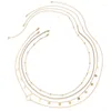 Paski warstwowy łańcuch na plażę letnia biżuteria do ciała dla kobiet i dziewcząt złote srebro