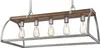 Lampes suspendues Oak Lane Five-Lumière Lustre d'intérieur Barnwood en acier galvanisé Aquarium Light Restaurant Accessoires Cloud Decor Chambre