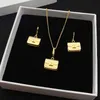 Designer Necklace Set Earrings For Women Luxurys Designers Gold Necklace Pendant Earring Fashion Jewerly Gift With Charm D2202181Z309o