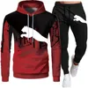 Heren Trainingspakken Lente Herfst Trainingspak Sweatshirt Set Splash Inkt Hoodies Joggingbroek 2-delig Pak Informeel Hardlopen Fitness Heren Sportkleding S-4XL