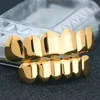 أزياء مغني الراب الهيب هوب الحقيقي Gold Silver Flated Grillz مجموعة للرجال نساء شوايات الأسنان عالية الجودة 2532