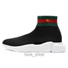 Chaussettes de créateurs Chaussures décontractées Plate-forme Hommes Hommes Femme Brillant Knit Speed 2.0 1.0 Entraîneur Runner Sneaker Sock Shoe Master Embossed Femmes Baskets Speeds Booties Paris 35-45