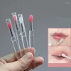 Brosses de maquillage 1/3 / 5pcs Brosse à lèvres en silicone portable avec couvercle Soft Multifonctional Applicator Repstick Lip gloss