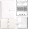 Partihandel 100 Envelope Challenge Binder Par Challenge Sheets Event Notepad Pu Leather Binder Notebook Pengar kuvert för kontor Hem Computadora Portatil