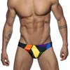 Heren Zwemkleding Met Push Pad Heren Sexy Zomer Badpak Slips Lage Taille Badpak Ardennen Strandkleding Mode Korte Sport Homme Zwembikini's