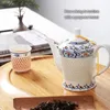 Şarap Gözlükleri Geleneksel Çin Mavi Beyaz Porselen Çay Seti Yeşil Puer Kupa Pot Seramik Çaydan Kungfu Teaset Teatime Drinkware TeAware 231216