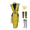 Sexy Rok Mortal Kombat SubZero Reptile Scorpion Cosplay Kostuum Vrouwelijke Versie Pak met Masker Sokan Vrouwen Ninja Fighter Uniform 231216