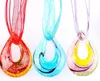 Pendentif Colliers Mode En Gros 6pcs À La Main Murano Verre Verre Mixte Coloré Big Drop Pendentifs Charmes