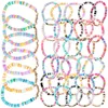 Pulseras de encanto 36 PCS Pulsera de playa de verano Bead Bohemio Amistad Polímero Arcilla para niñas Miss Beads