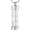 IJD9400 Eternal Memory Hourglass Cremation Halsband Håll fler aska av din älskade rostfritt stål urn Human Ash Locket Casket293d