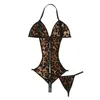 Set sexy Lingerie Femme Pigiama sexy in raso di seta Pigiama con stampa leopardata Lingerie sexy per le donne Set reggiseno intimo Indumenti da notte in raso 231216