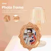 Frames Retro Rechthoek Hars Fotolijst Gouden Mini Po Desktop Ornament Sieraden Display Voor Slaapkamer Home Decor