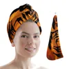 Towel Giraffe Big Tree Dusk Women Adult Absorbent Quick-Drying Shower Long Hair Cap Microfiber Head