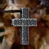 Naszyjniki wiszące styl vintage proste krzyż dla mężczyzn gotycka punk stal nierdzewna religia religia amulet Naszyjnik mody hurtowy