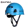 Capacetes de esqui Xinda Professional Mountaineer Rock Climbing Capacete Segurança Proteger Outdoor Camping Caminhadas Equitação Kit de Sobrevivência 231216