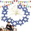 Cordas Hanukkah Janela Luzes LED String para Chanukah Bateria Operada Luz Decoração Lareira Quarto