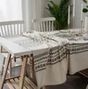 Tkanina stołowa w stylu stylu prostokąta stołowa tkanina festiwal jadalnia wodoodporna obrus stołowa do wystroju przyjęcia weselnego 231216