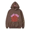 Sp5der Young Thug 555555 Uomo Donna Felpa con cappuccio Stampa in schiuma di alta qualità Ragnatela Grafica Rosa Felpe Ragno Felpe con cappuccio Designer Pullover S-2X