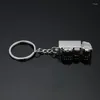 Keychains Mini Metal Truck Key Ring Lorry Car Keyfob Keychain Creative Gift Lovely Keyring For Women Men