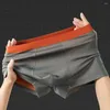 Mutande da uomo in nylon boxer boxer morbidi traspiranti biancheria intima elastica a vita media da uomo ad asciugatura rapida con U setosa per antisettico