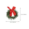 Fleurs décoratives 10 pièces petite couronne de noël anneaux de noël ornement décorer couronnes chérie Table porte suspendus ornements