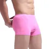 Cuecas de seda gelo briefs homens boxers troncos estiramento roupa interior baixa ascensão shorts u convexo bolsa calcinha ver através de lingerie