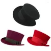 Berets lã panamá chapéu fedora ocidental boné de borda curta cavalheiros po adereços para homens mulheres unisex wear