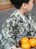 Roupas étnicas 2023 Roupas tradicionais japonesas de garoto quimono com cinto vintage yukata pography executando robe cosplay desgaste