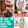 Aprons Pet Dog Colorful Cute Cartoon Pattern Kitchen Apron Women Adult Female Home Cooking Baking Cleaning Bibs Tools 231216