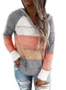 Pull femme Patchwork à capuche printemps été à manches longues tricoté mode décontracté Streetwear haut élégant femme pull 231216