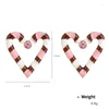 Stud Earrings Trend Sweet Enamel Pink Bowknot Bow Peach Love Heart For Women Girls Harajuku Y2k Lolita Earring Accessories