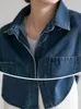 Women's Blouses Spring Autumn Shirt Denim Jacket For Office Lady Loose Long Sleeve Blouse Fashion Lady's Top Elegance Button Cardigan