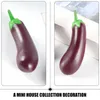 Decoratieve bloemen 5 PCS Simulatie Aubergine REALISTISCHE MINIATUUR TOY KIDS TOY MET Decor Huis Kinderen Pruimen Bossom Miniaturen voor ambachten