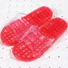 Slippers A749ZXW Women's Summer Indoor Crystal Massage Hollow Leaking Couple Bath Plastic Men's