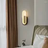 Wall Lamp Nordic Fashion Oval Copper Black LED Decor Bedroom Studio Dining Room Study Lighting Fixtures Drop
