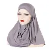 Etniska kläder en bit amira kvinnor omedelbart halsduk turban muslimsk sjal wrap hijab dra på färdiga huvudduk islamisk bönhuvud eid