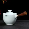 Vinglas Ceramic Glass Tea Set Maker Teapot Porcelain Chinese Gongfu Portable Teaware Set Cup för 231216