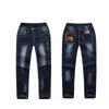 Jeans barn kläder vår höst barn byxor pojkar byxor mode pistol bomull blyertsbyxor blixtlåsar leggings pojke vilda jeans 231216