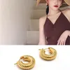 Brincos pendurados de latão com 18 k ouro glam torção gota punk vestido de festa t show designer de pista raro boucle coreano japão ins boho top