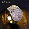 Bagues en cuivre véritable de haute qualité brillant Micro CZ Punk bijoux de doigt pour hommes Hip Hop Trendsetter Rock rappeur accessoires cadeaux taille 246A