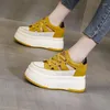 Genuine 9cm Heel Leather Sandals Sports for Women 2024 Summer Thick-soled Platform Round Toe Roman Shoes Hollow Sneakers 5 Platm 5 5