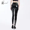 Männer Hosen Schwarz Pu Leder Hose Hohe Taille Leggings Hosen Dicke Stretch Pantalon Mujer 231216