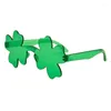 Basker Stpatrick Costume Set Shamrock Solglasögon Irish National Day Celebration Decor D46A