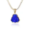 Gucy Blue Buddha Pendant med Baguette AAA Cubic Zircon Hiphop Halsband Tennis Chain Hip Hop Punk smycken CX200721247B