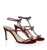 최고 품질의 재료 Rene 디자이너 샌들 보석류 샌들 신발 Caterina-Caovilla 여성 펌프 활 크리스탈 펌프 반짝이는 레이디 하이힐 EU35-42