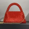 Borse da sera Borsa da donna con patta interna in rilievo intrecciata a mano Borsa da donna 2023 Moda Ins Borsa a tracolla con catena in metallo versatile per donna