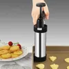 Moules de cuisson En acier inoxydable gâteau crème décoration pistolet ensembles Cookie faisant Machine buses moule pâtisserie seringue extrudeuse cuisine outils de cuisson 231216