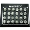 Regelin 12 Pair Lot 4 5 6 7mm Ronde Crystal Rhinestone Magneet Stud Puck Dames Mens Magnetic Fake Ear Plug Jewelry245V